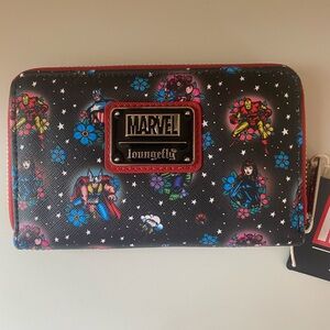 Loungefly Marvel Avengers Tattoo Zip Around Wallet